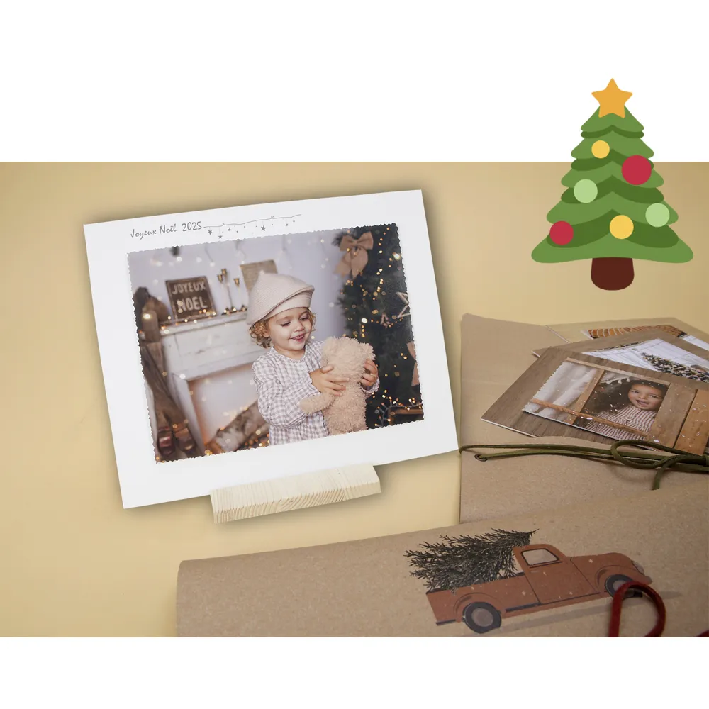 Christmas sobre en piel reciclada versión retro