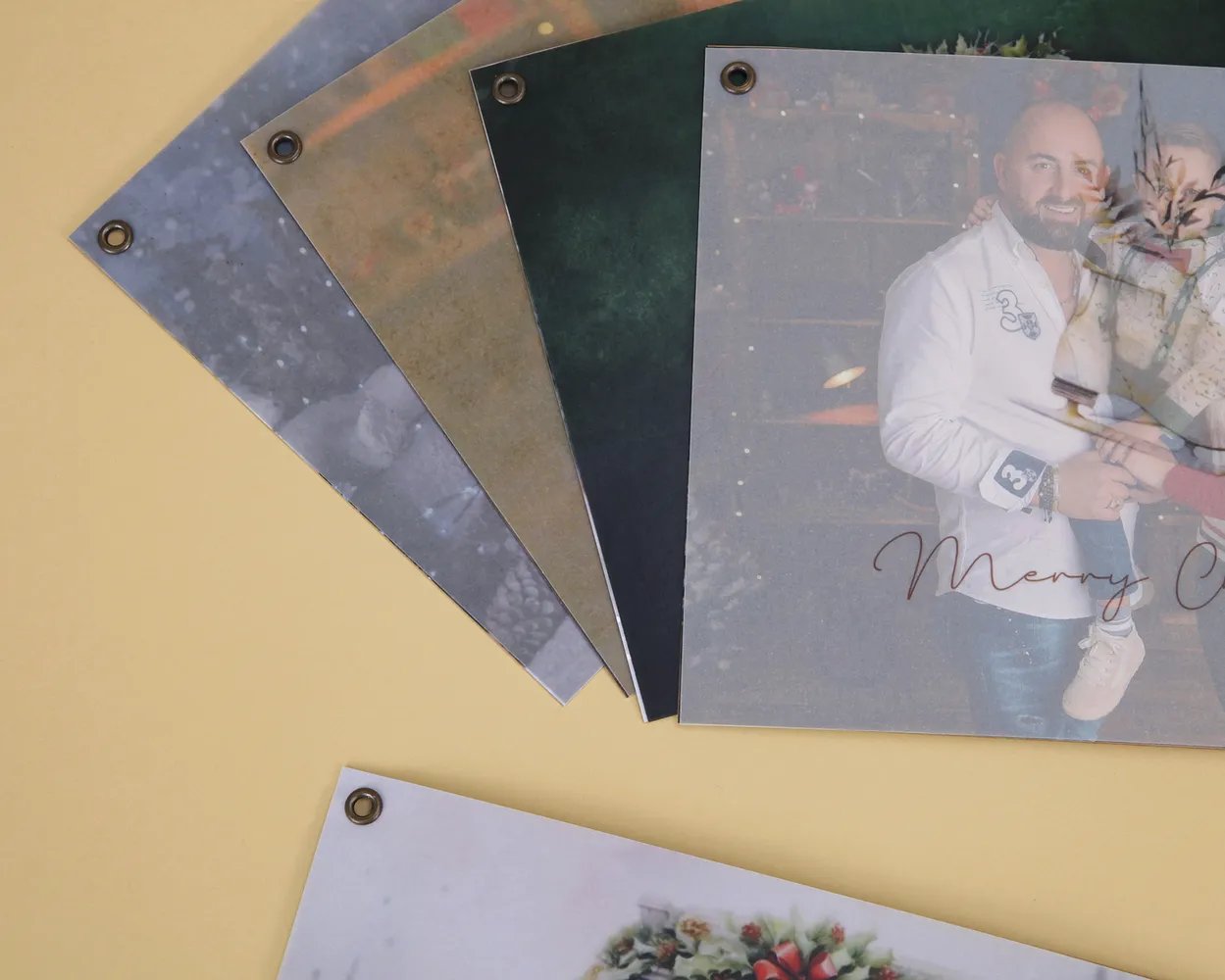 Christmas Card  papel vegetal+foto+kraft