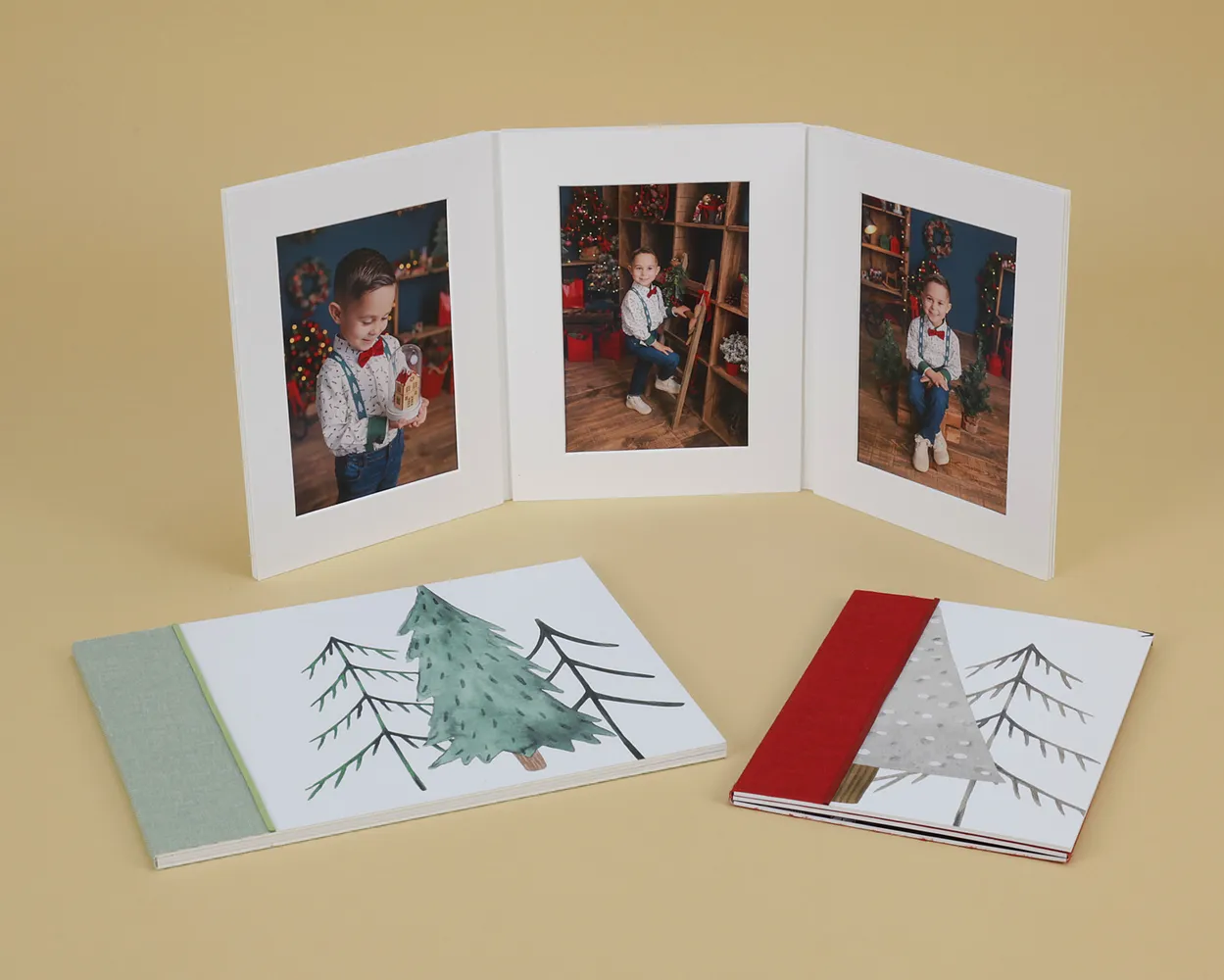 Christmas Acordeón Passe-partout Árbol