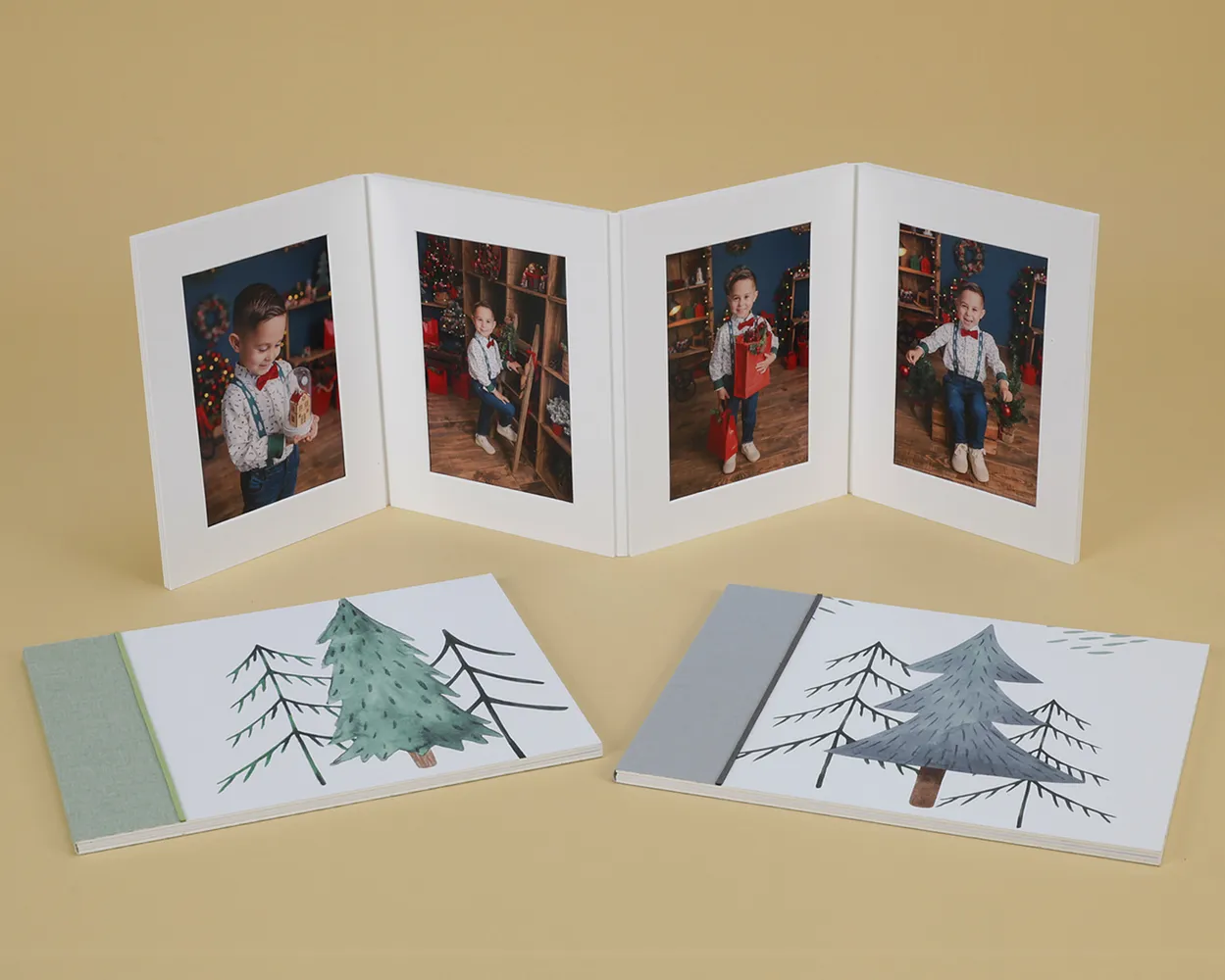 Christmas Acordeón Passe-partout Árbol