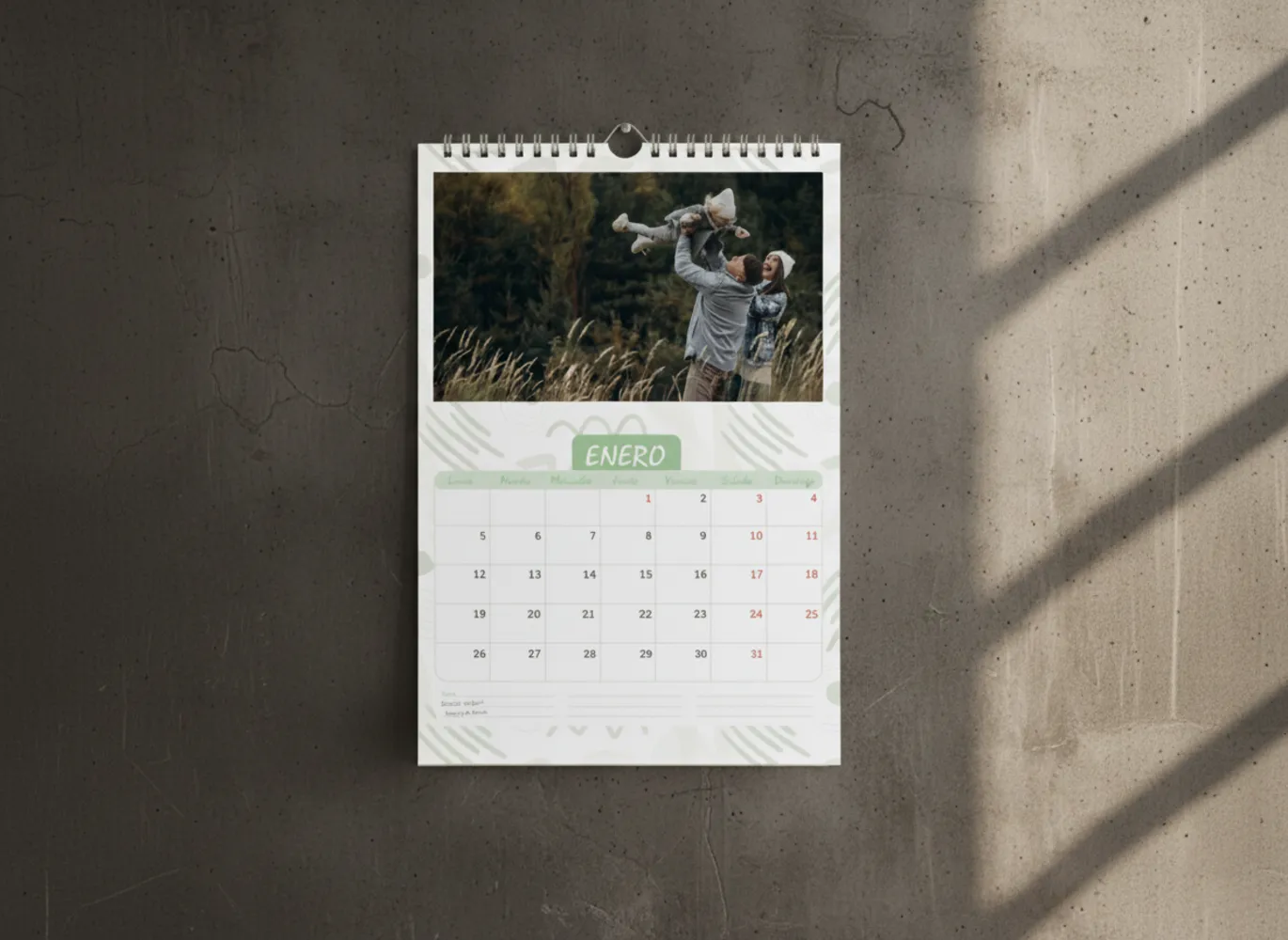 Calendario Mensual A4