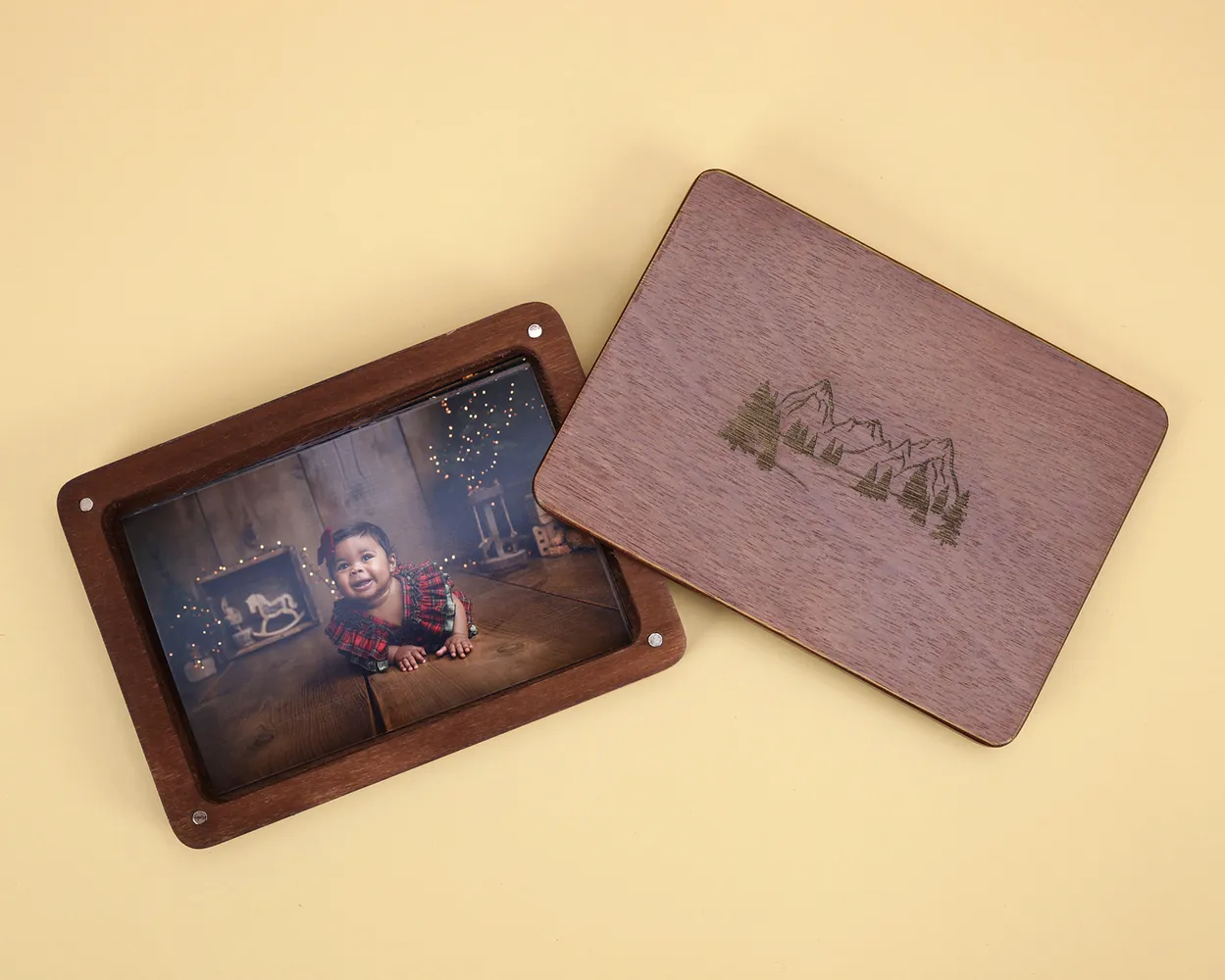 Santa  box de madera